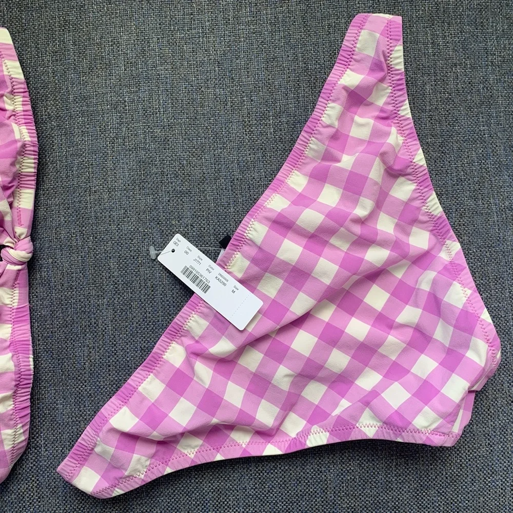 NWT Oversize Matte Gingham Bikini - Size M - Picture 8 of 12